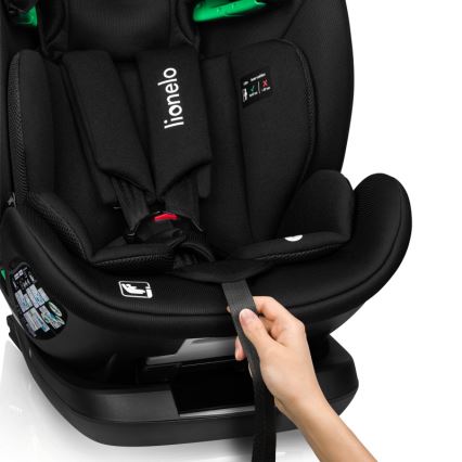 Lionelo - LAVENDER i-Size Rotating Car Seat with Base 76-150 cm Black Carbon