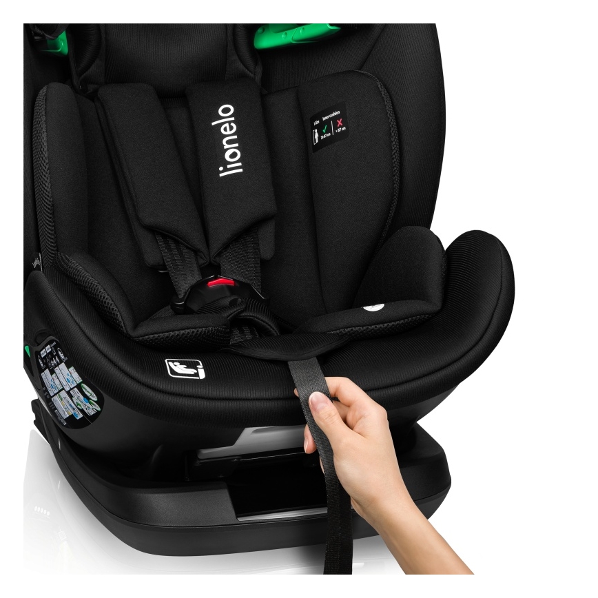 Lionelo - LAVENDER i-Size Rotating Car Seat with Base 76-150 cm Black Carbon
