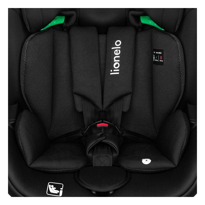Lionelo - LAVENDER i-Size Rotating Car Seat with Base 76-150 cm Black Carbon