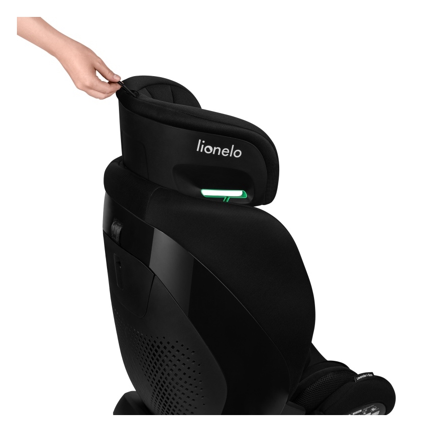 Lionelo - LAVENDER i-Size Rotating Car Seat with Base 76-150 cm Black Carbon