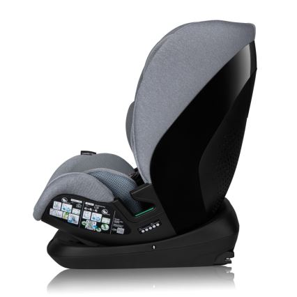 Lionelo - LAVENDER i-Size Rotating Car Seat with Base 76-150 cm Grey Stone