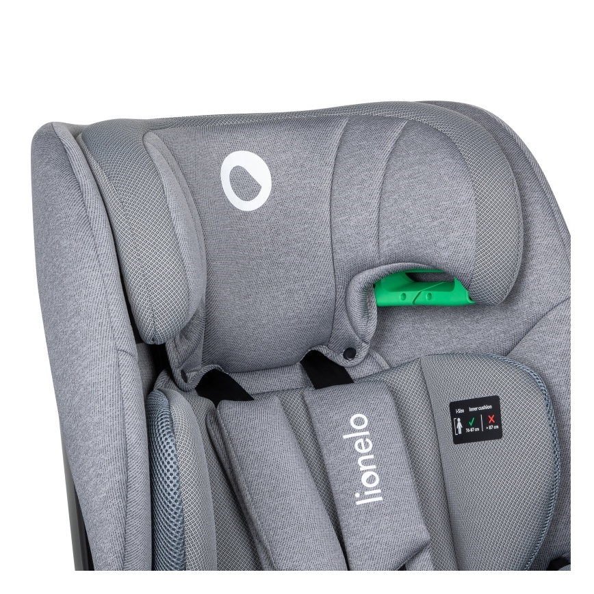 Lionelo - LAVENDER i-Size Rotating Car Seat with Base 76-150 cm Grey Stone