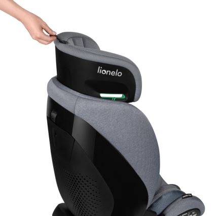 Lionelo - LAVENDER i-Size Rotating Car Seat with Base 76-150 cm Grey Stone