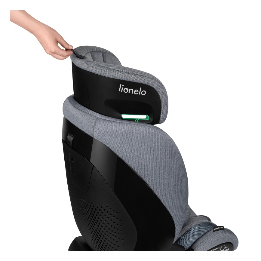 Lionelo - LAVENDER i-Size Rotating Car Seat with Base 76-150 cm Grey Stone