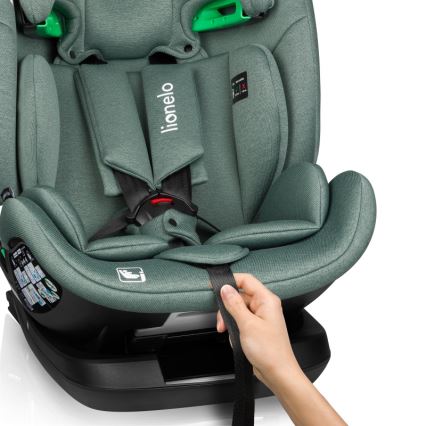 Lionelo - LAVENDER i-Size Rotating Car Seat with Base, 76-150 cm, Pistachio Green