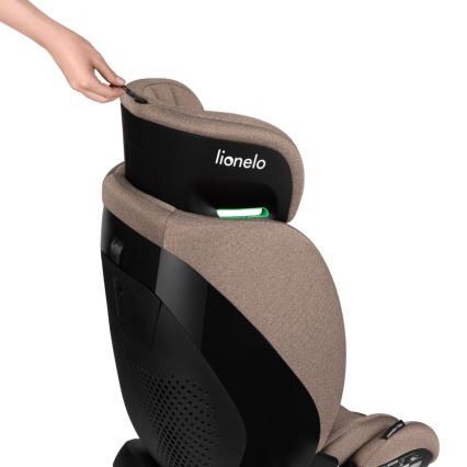 Lionelo - LAVENDER i-Size Swivel Car Seat with Base, 76-150 cm, Beige Latte