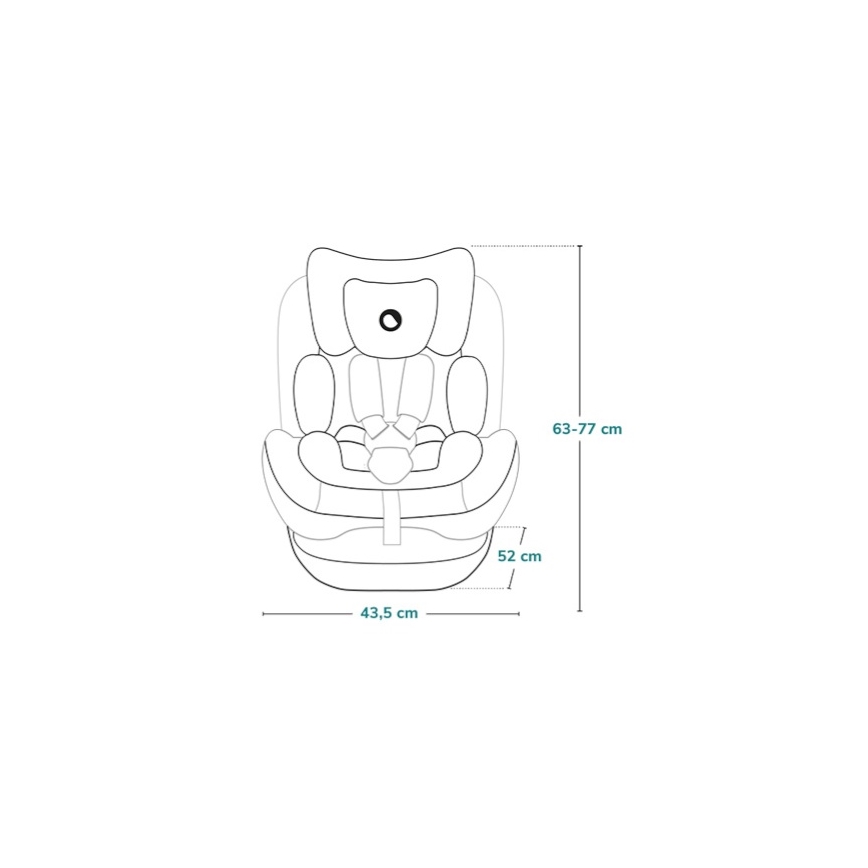 Lionelo - LAVENDER i-Size Swivel Car Seat with Base, 76-150 cm, Beige Latte