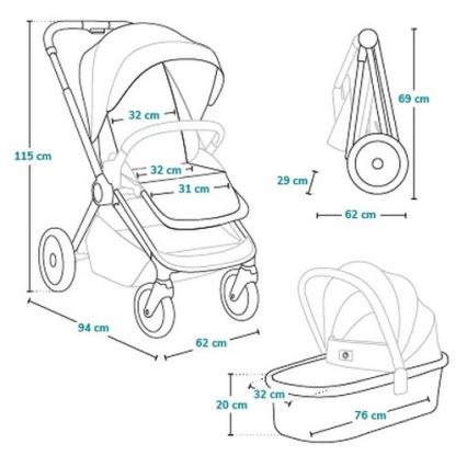 Lionelo - LAYLA 2-in-1 Combination Stroller Brown Rust
