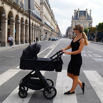 Lionelo - LAYLA 3-in-1 Combination Stroller, Black Onyx