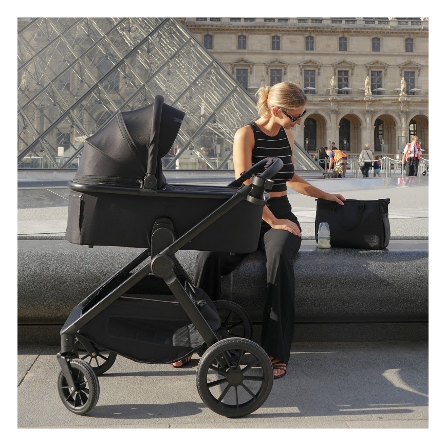 Lionelo - LAYLA 3-in-1 Combination Stroller, Black Onyx
