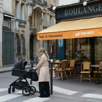 Lionelo - LAYLA 3-in-1 Combination Stroller, Black Onyx