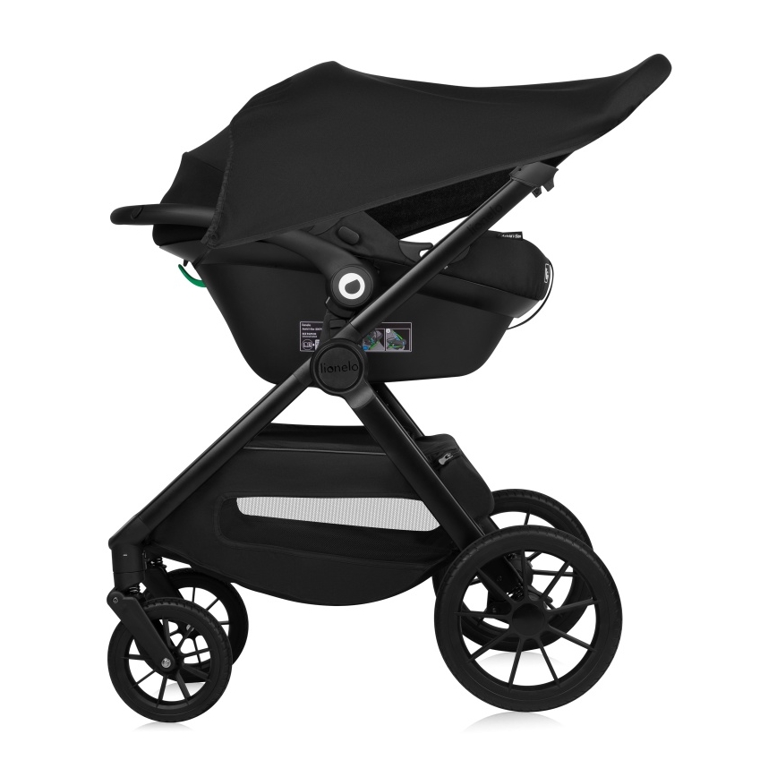 Lionelo - LAYLA 3-in-1 Combination Stroller, Black Onyx