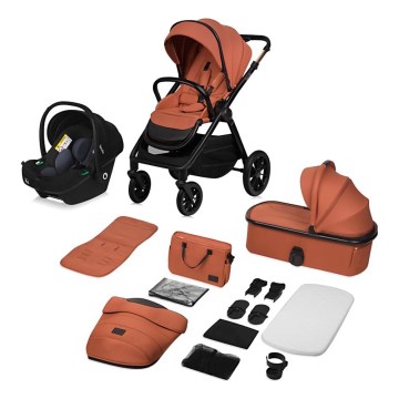 Lionelo - LAYLA 3-in-1 Combination Stroller, Brown Rust