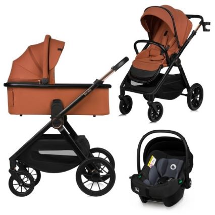 Lionelo - LAYLA 3-in-1 Combination Stroller, Brown Rust