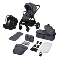Lionelo - LAYLA 3-in-1 Combination Stroller, Grey Stone