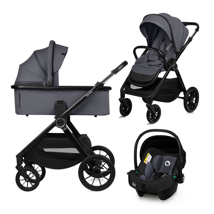 Lionelo - LAYLA 3-in-1 Combination Stroller, Grey Stone