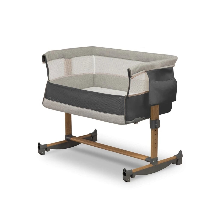 Lionelo - LEONIE 3-in-1 Baby Cot, Grey/Black