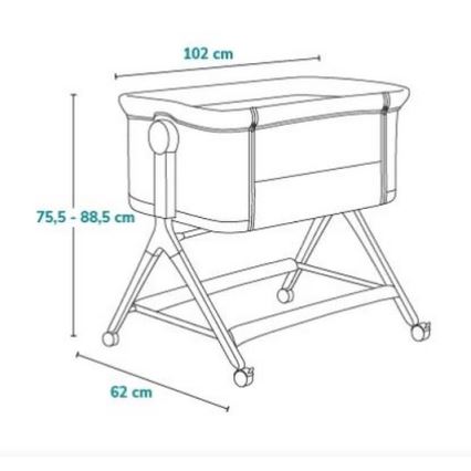 Lionelo - LEONIE PLUS 3-in-1 Baby Crib, Beige