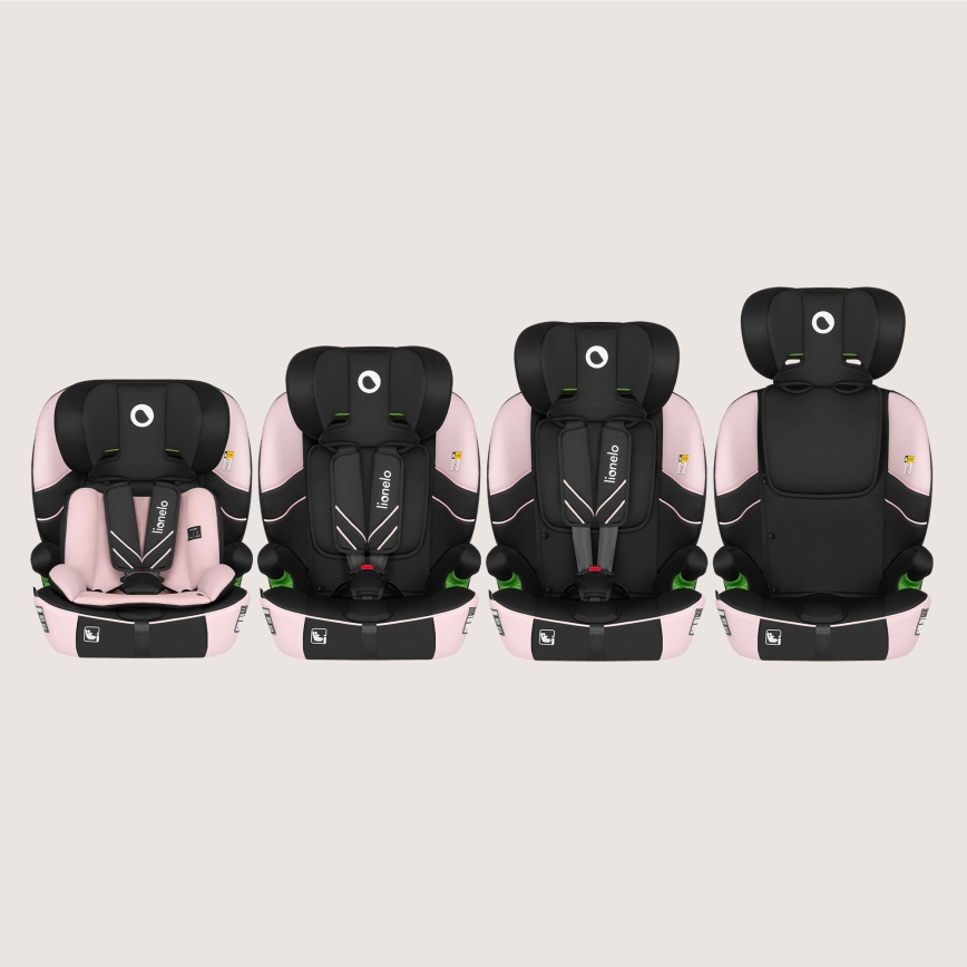Lionelo - LEVI FIX i-Size Car Seat 76-150 cm Baby Pink