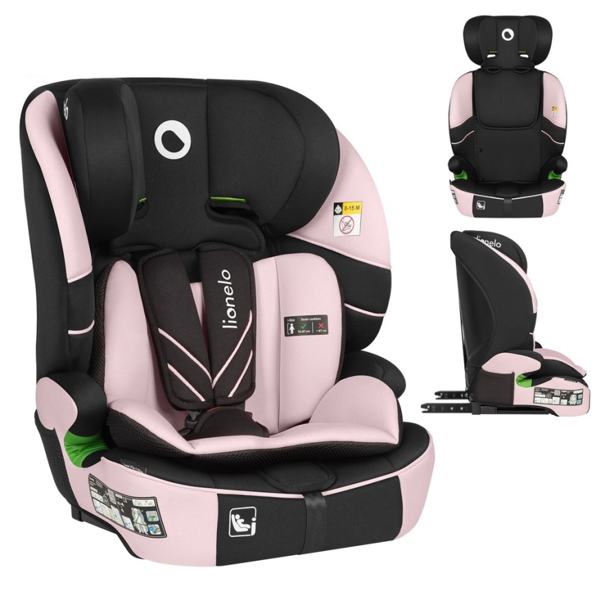 Lionelo - LEVI FIX i-Size Car Seat 76-150 cm Baby Pink