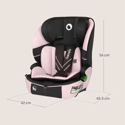 Lionelo - LEVI FIX i-Size Car Seat 76-150 cm Baby Pink