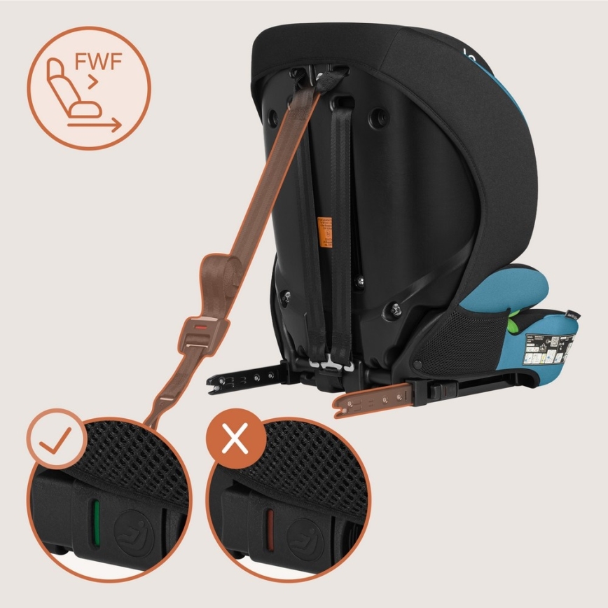 Lionelo - LEVI FIX i-Size Car Seat 76-150 cm Cobalt Blue