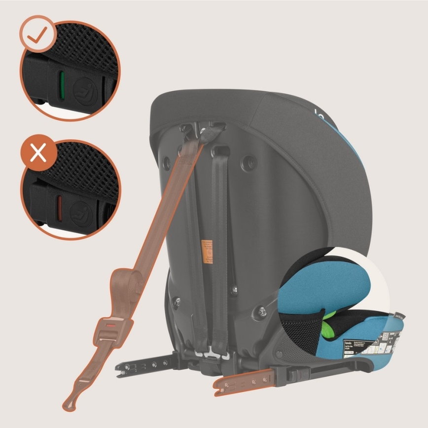 Lionelo - LEVI FIX i-Size Car Seat 76-150 cm Cobalt Blue