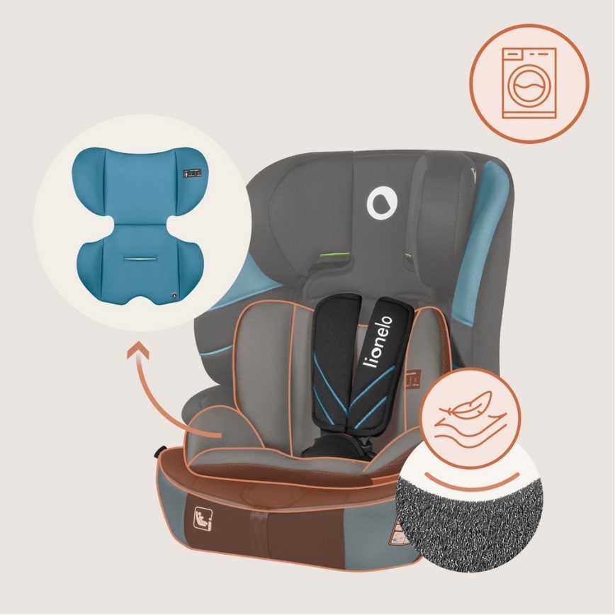 Lionelo - LEVI FIX i-Size Car Seat 76-150 cm Cobalt Blue