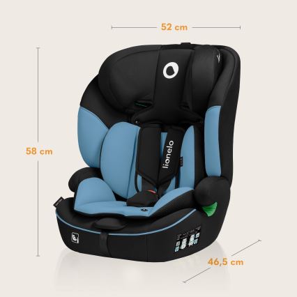 Lionelo - LEVI i-Size Car Seat 76-150 cm Blue Cobalt