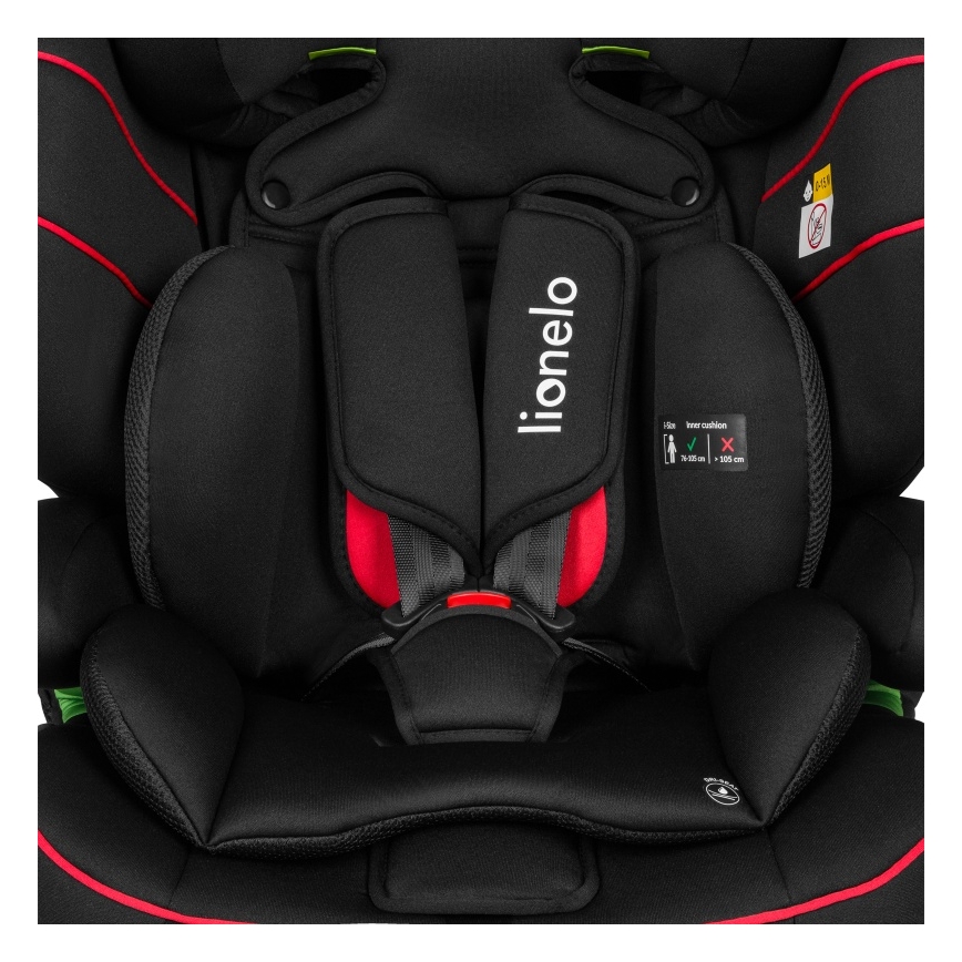 Lionelo - LEVI i-Size Car Seat 76-150 cm Sporty Black