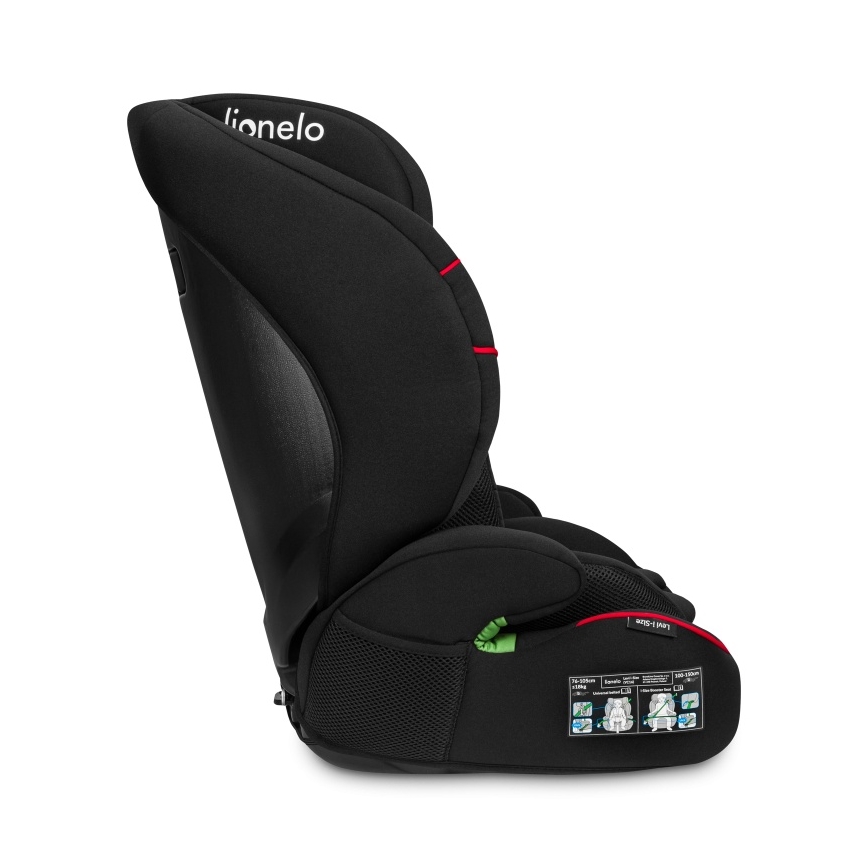 Lionelo - LEVI i-Size Child Car Seat 76-150 cm Sporty Black
