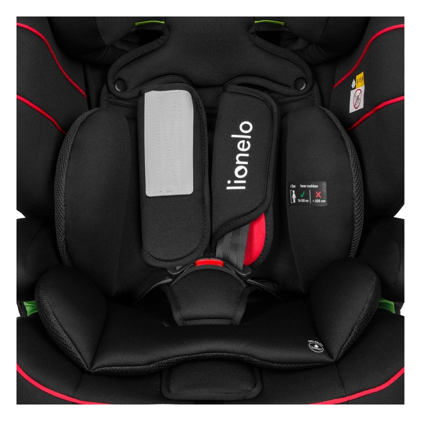 Lionelo - LEVI i-Size Child Car Seat 76-150 cm Sporty Black