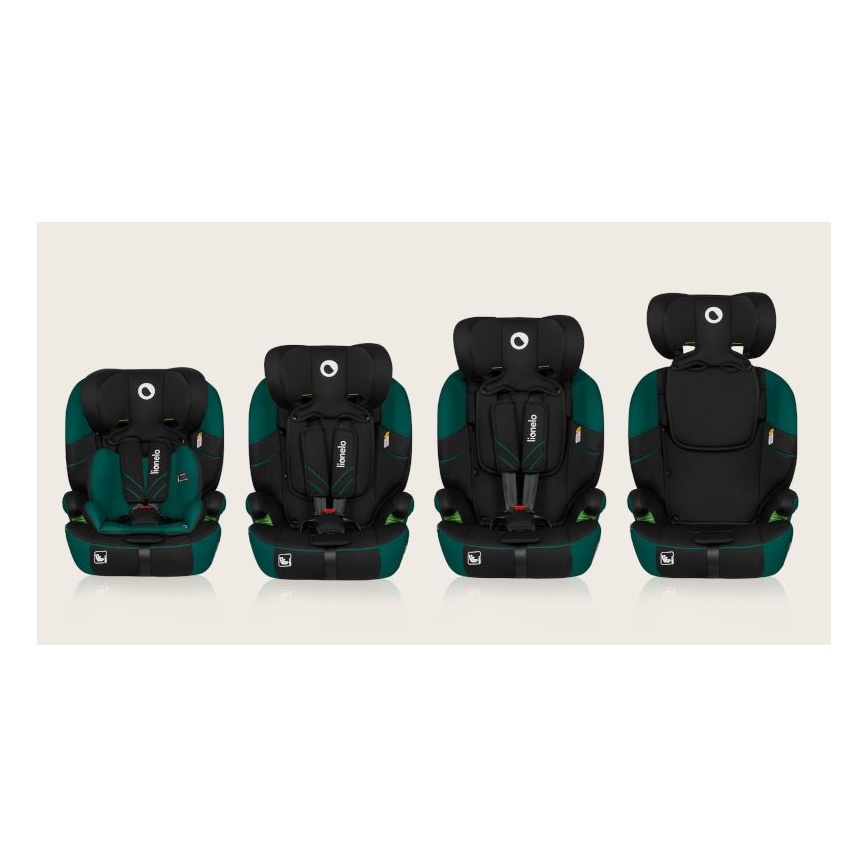 Lionelo - LEVI ONE i-Size Child Car Seat 76-150 cm Black/Green