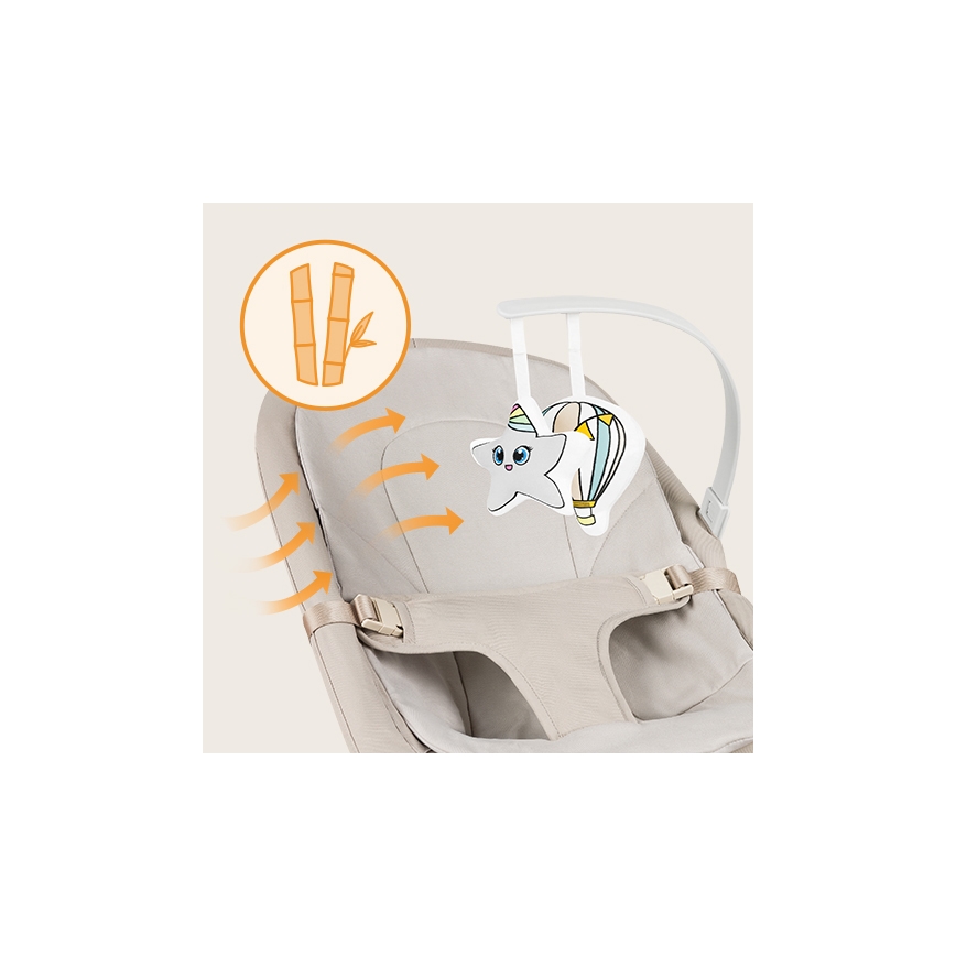 Lionelo - LILAC Baby Rocker, Beige