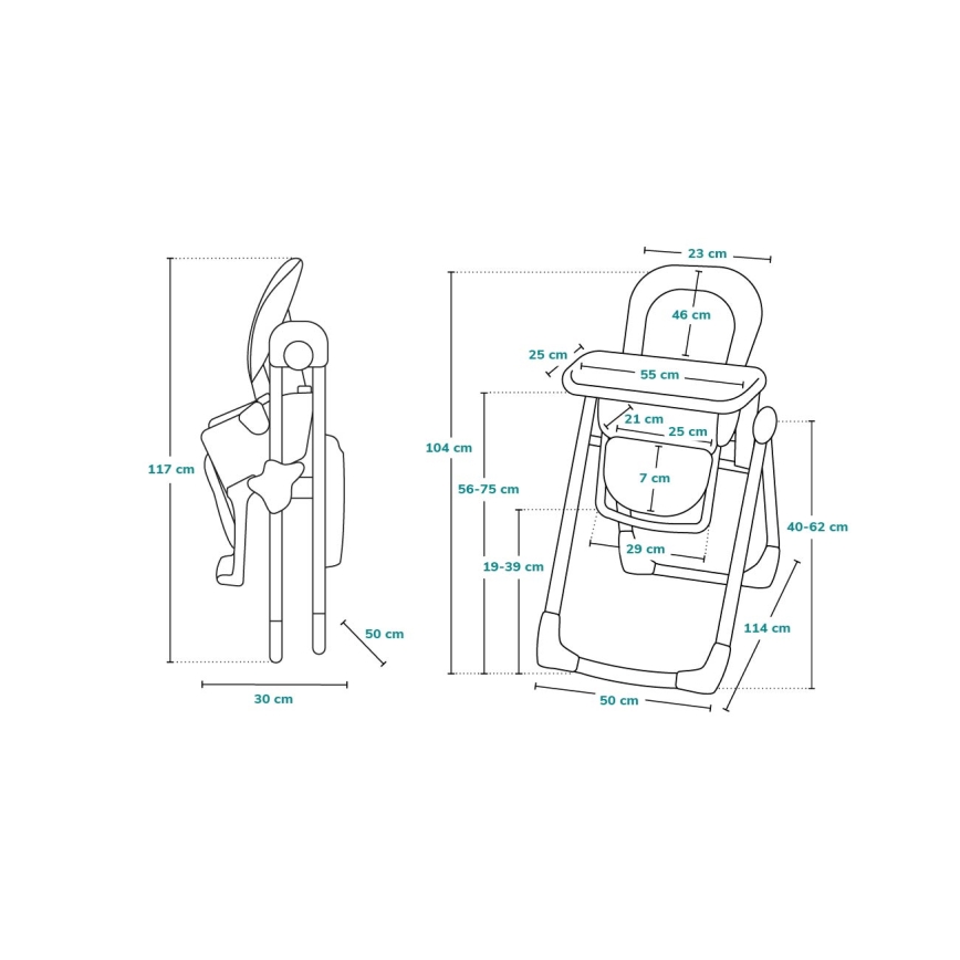 Lionelo - LINN PLUS Children's Dining Chair White/Grey