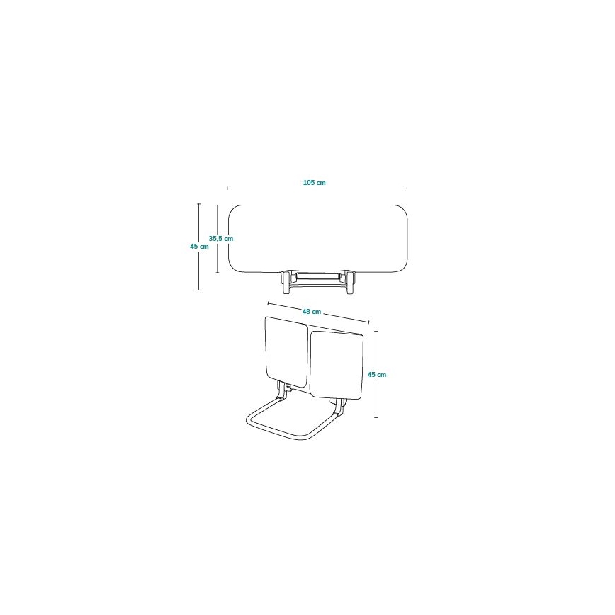 Lionelo - LORA Bed Safety Rail, Dark Grey