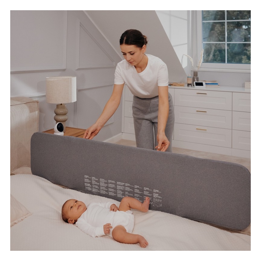 Lionelo - LORA XL Bed Safety Rail, Dark Grey