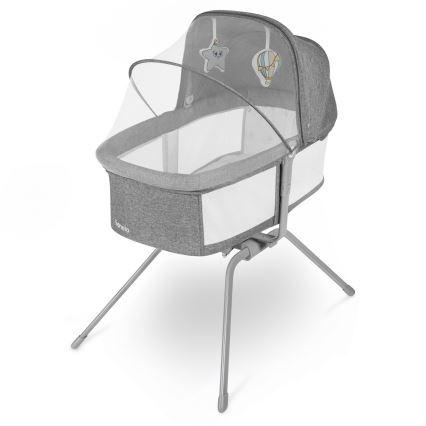 Lionelo - MALIN 3-in-1 Travel Cot Grey Stone