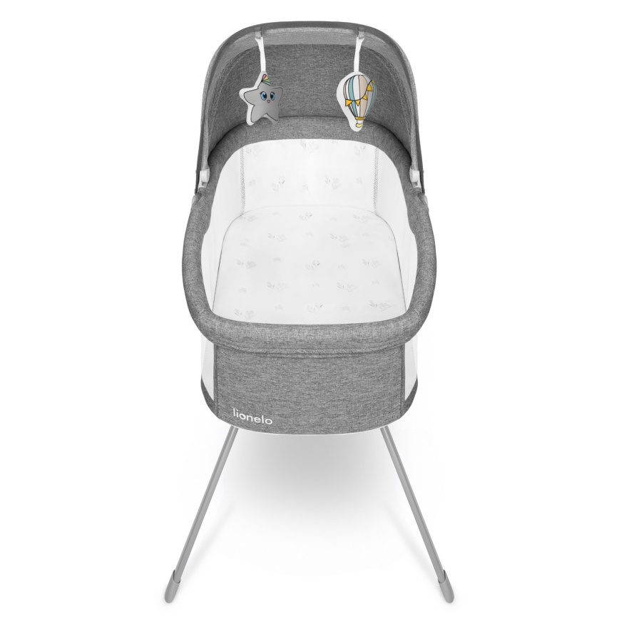 Lionelo - MALIN 3-in-1 Travel Cot Grey Stone