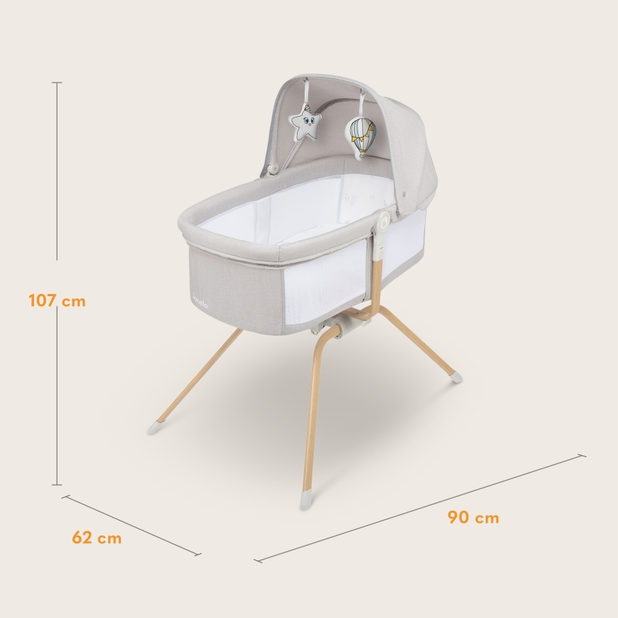 Lionelo - MALIN EVO 3-in-1 Travel Cot Beige Natural