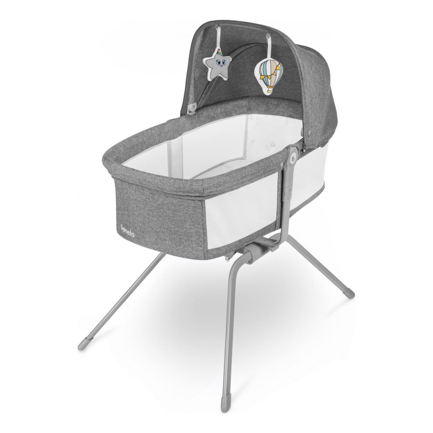 Lionelo - MALIN Travel Cot, Stone Grey