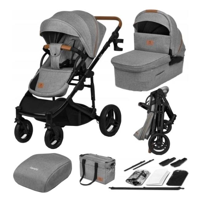 Lionelo - MARI TOUR 2-in-1 Combination Stroller Grey Stone