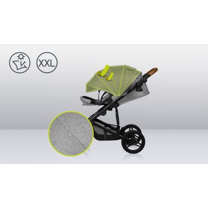 Lionelo - MARI TOUR 2-in-1 Combination Stroller Grey Stone