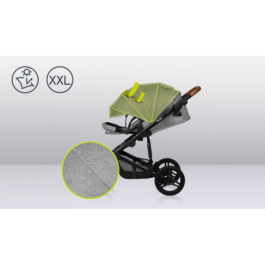 Lionelo - MARI TOUR 2-in-1 Combination Stroller Grey Stone
