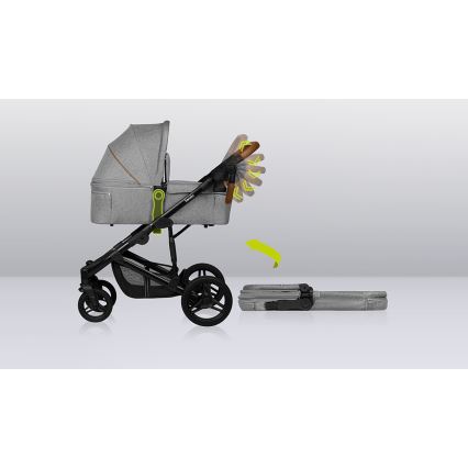 Lionelo - MARI TOUR 2-in-1 Combination Stroller Grey Stone