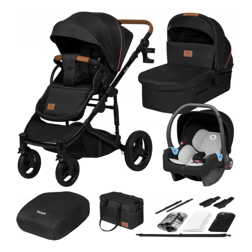 Lionelo - MARI TOUR 3-in-1 Combination Stroller Black Onyx