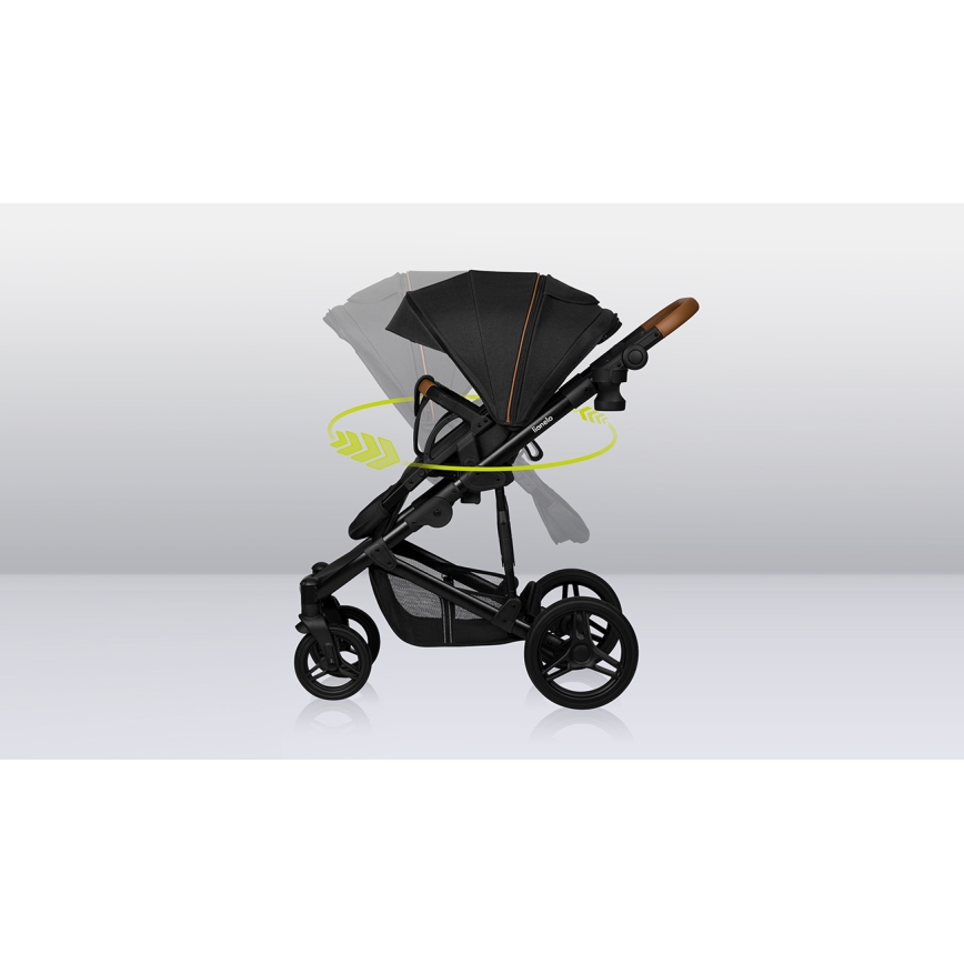 Lionelo - MARI TOUR 3-in-1 Combination Stroller Black Onyx