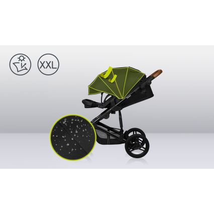 Lionelo - MARI TOUR 3-in-1 Combination Stroller Black Onyx