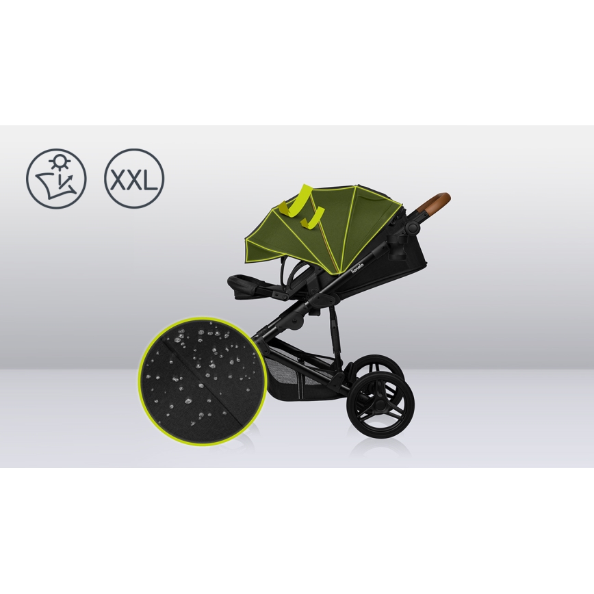 Lionelo - MARI TOUR 3-in-1 Combination Stroller Black Onyx