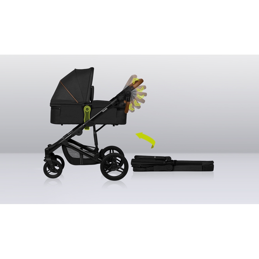 Lionelo - MARI TOUR 3-in-1 Combination Stroller Black Onyx